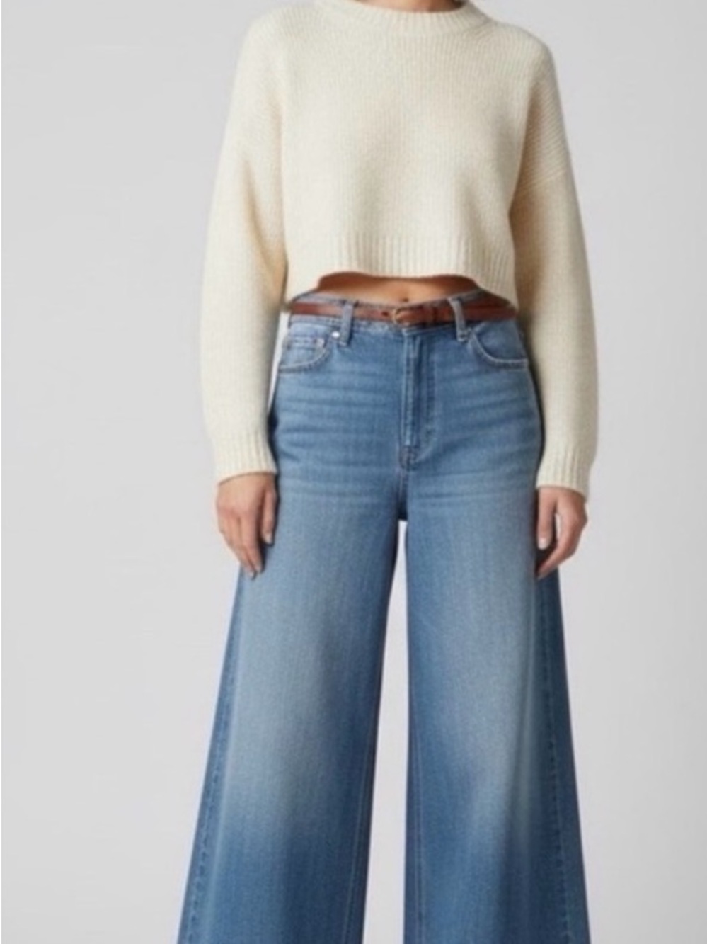 J Crew High Rise Super Wide Leg Jeans - size 26 (NWT) - Picture 2 of 9